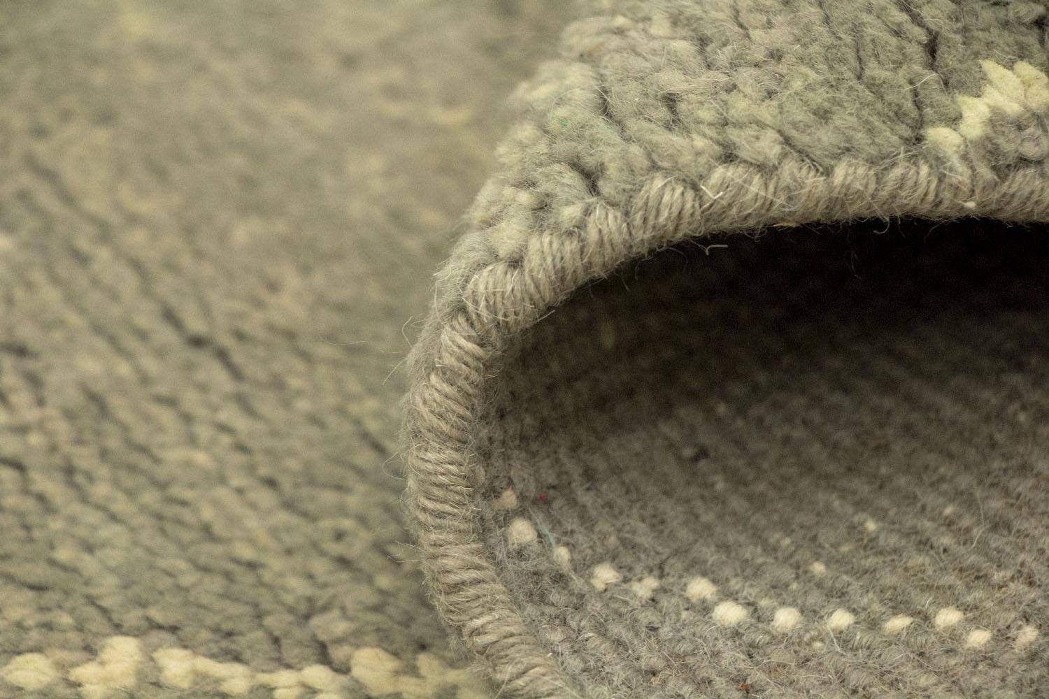 morgenland Wollteppich »Designer Teppich handgeknüpft grün«, rechteckig, handgeknüpft