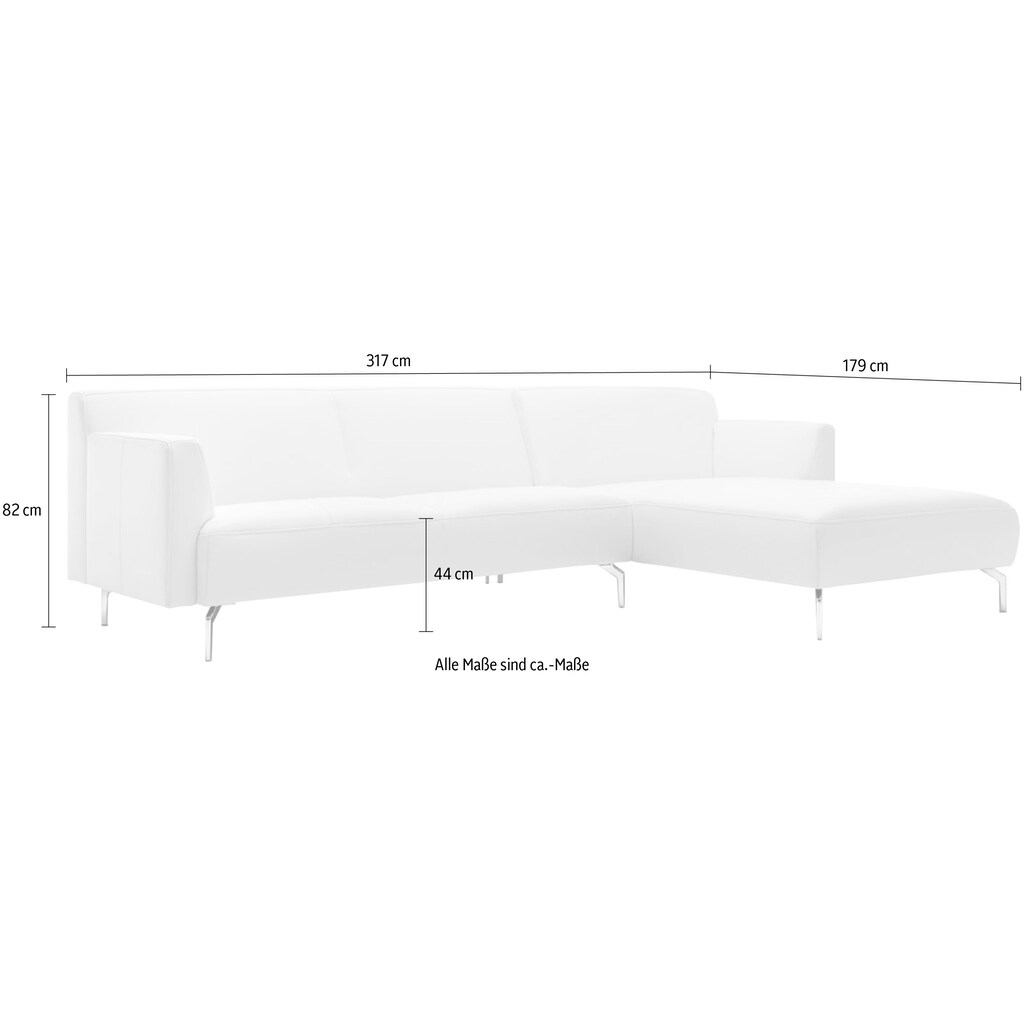 hülsta sofa Ecksofa »hs.446«, in reduzierter Formsprache, Breite 317 cm
