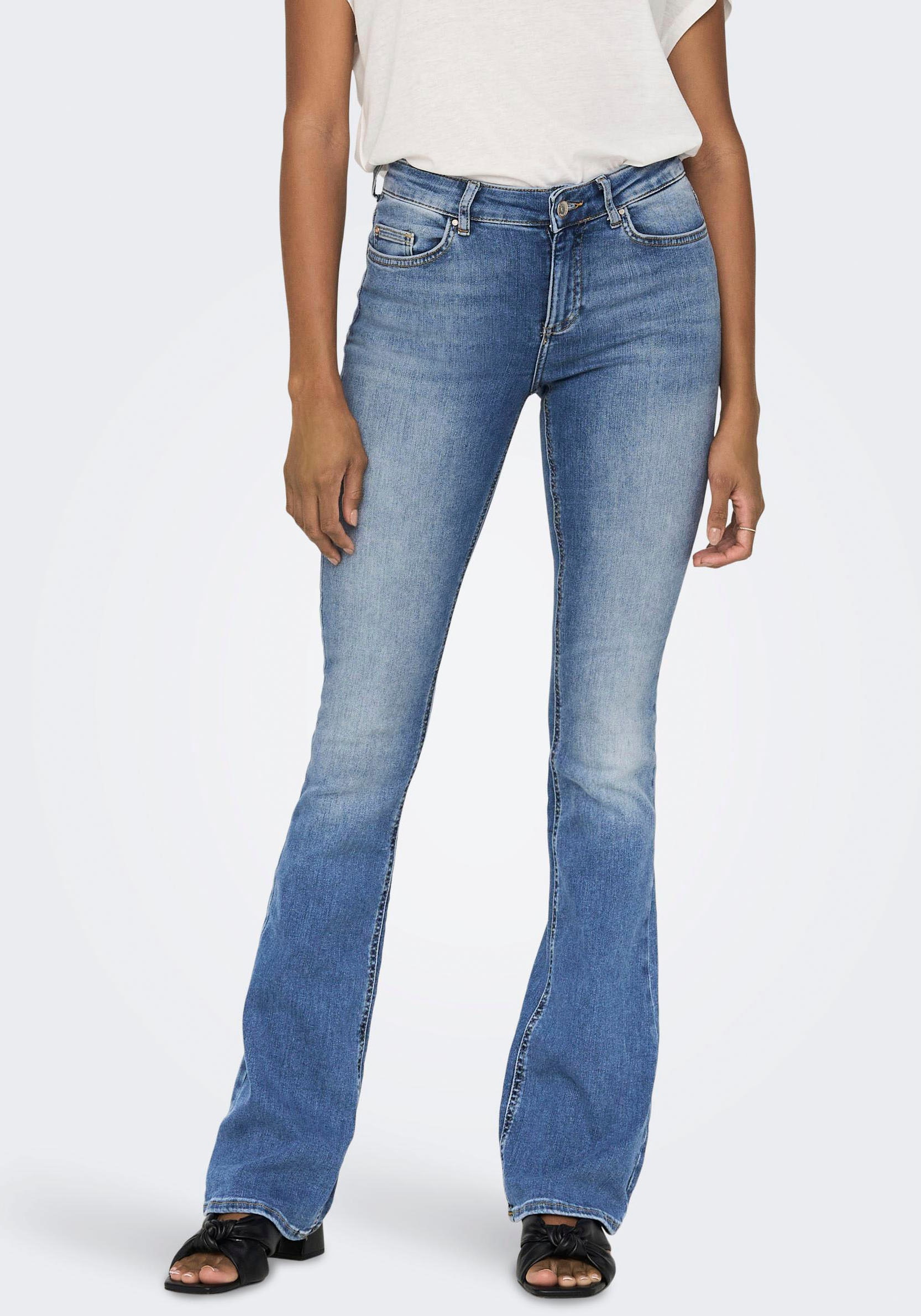 Bootcut-Jeans »ONLBLUSH LIFE MID FLARED DNM TAI467 NOOS«