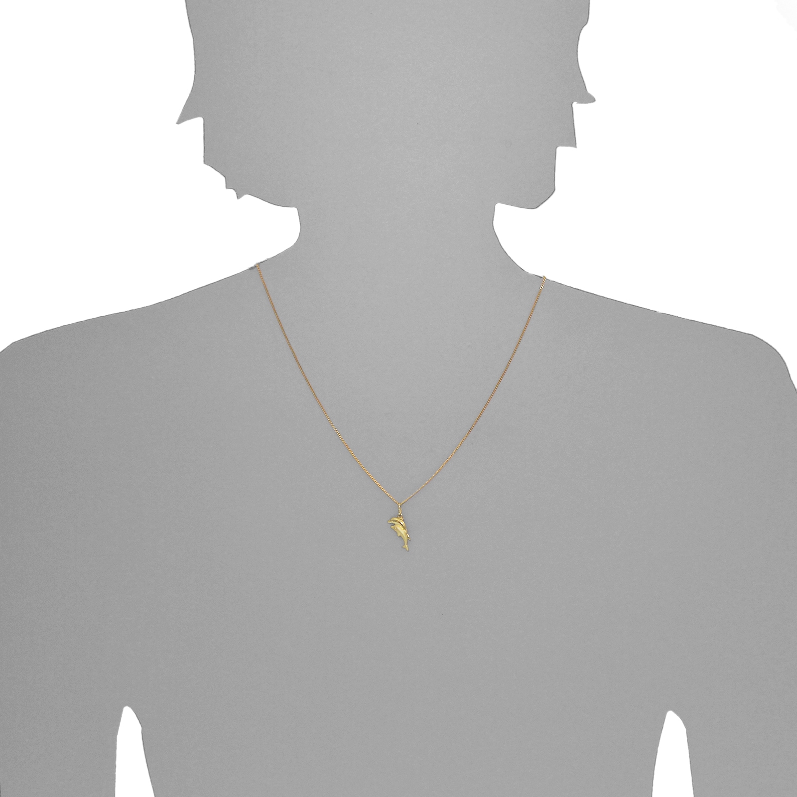 OSTSEE-SCHMUCK Kettenanhänger »- Delphinpaar - Gold 333/000 - ,«