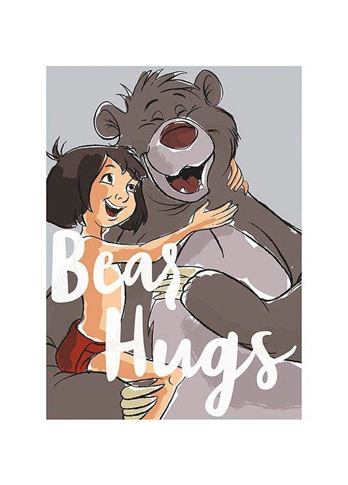 Komar Bild "Bear Hug" Disney 1 Stk. tlg. Wandbild zur Dekoration im Kinderzimmer - ohne Rahmen