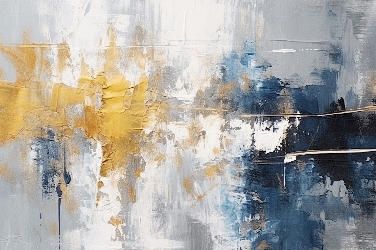 queence Leinwandbild »Nicole« Abstrakt | Kunst 1 Stk. tlg. Abstrakt, gold, Wandbild, Bild, Deko