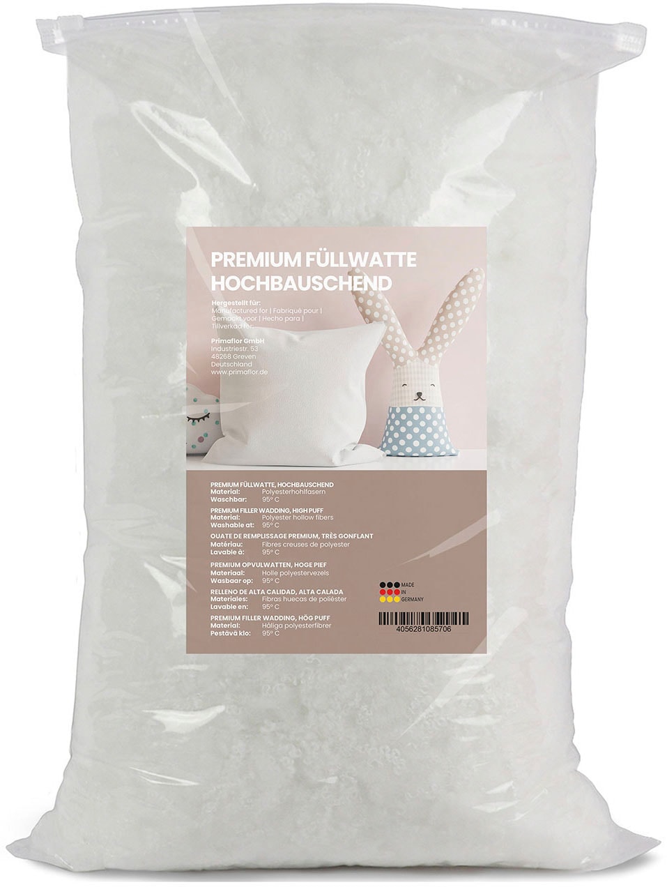 Primaflor-Ideen in Textil Kissenfüllung »Premium Füllwatte hochbauschend« Füllmaterial für Kissen, Kuscheltiere & Puppen, Möbel, waschbar