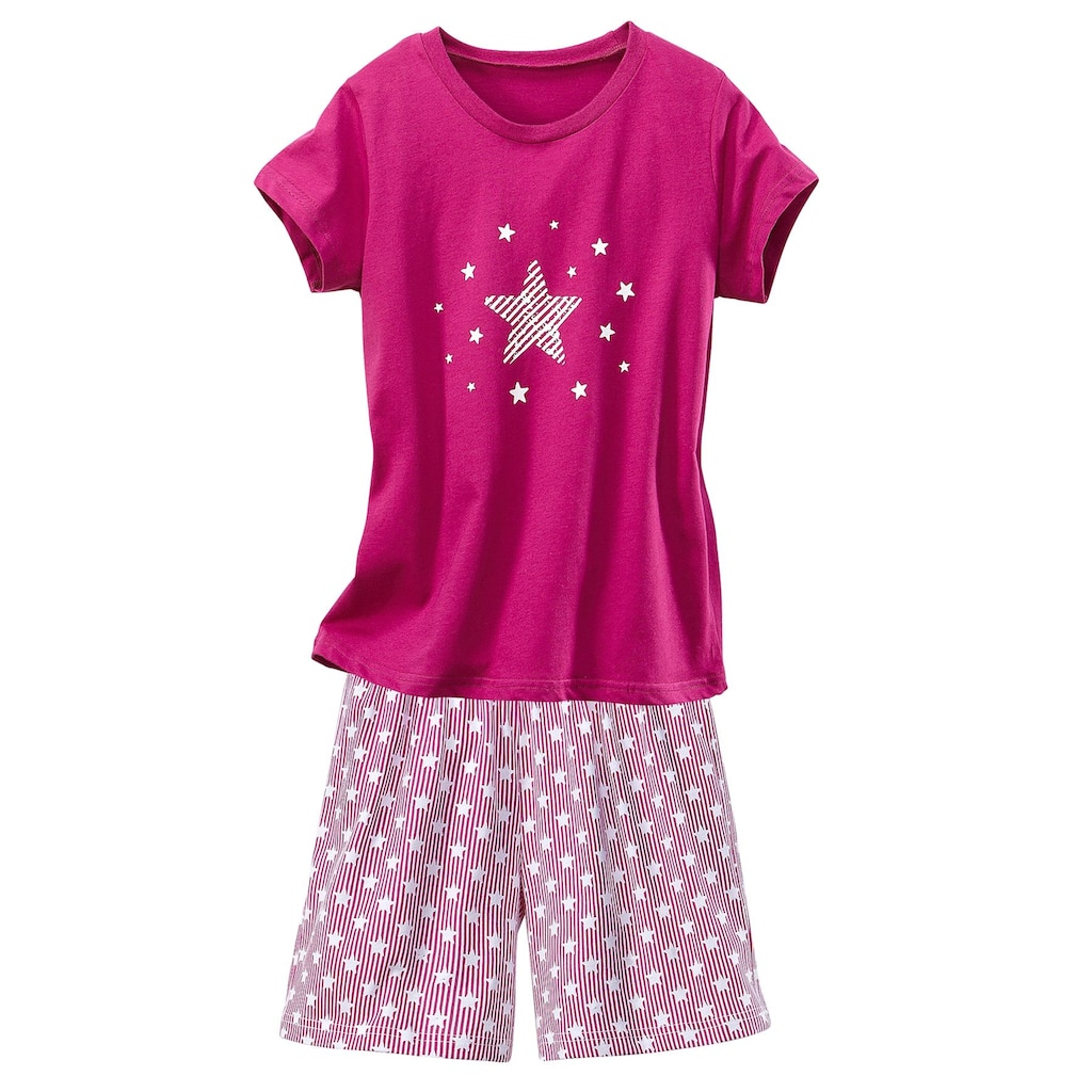 petite fleur Shorty, (Packung, 2 Stück), modischer Sternendruck auf den Shirts und Hosen