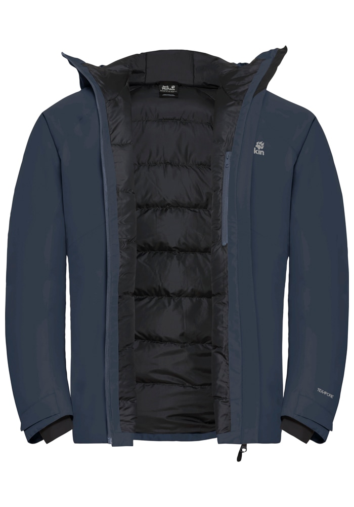 Jack Wolfskin Daunenjacke »ICECAPE 2L DOWN INS JKT M RDS«, mit Kapuze