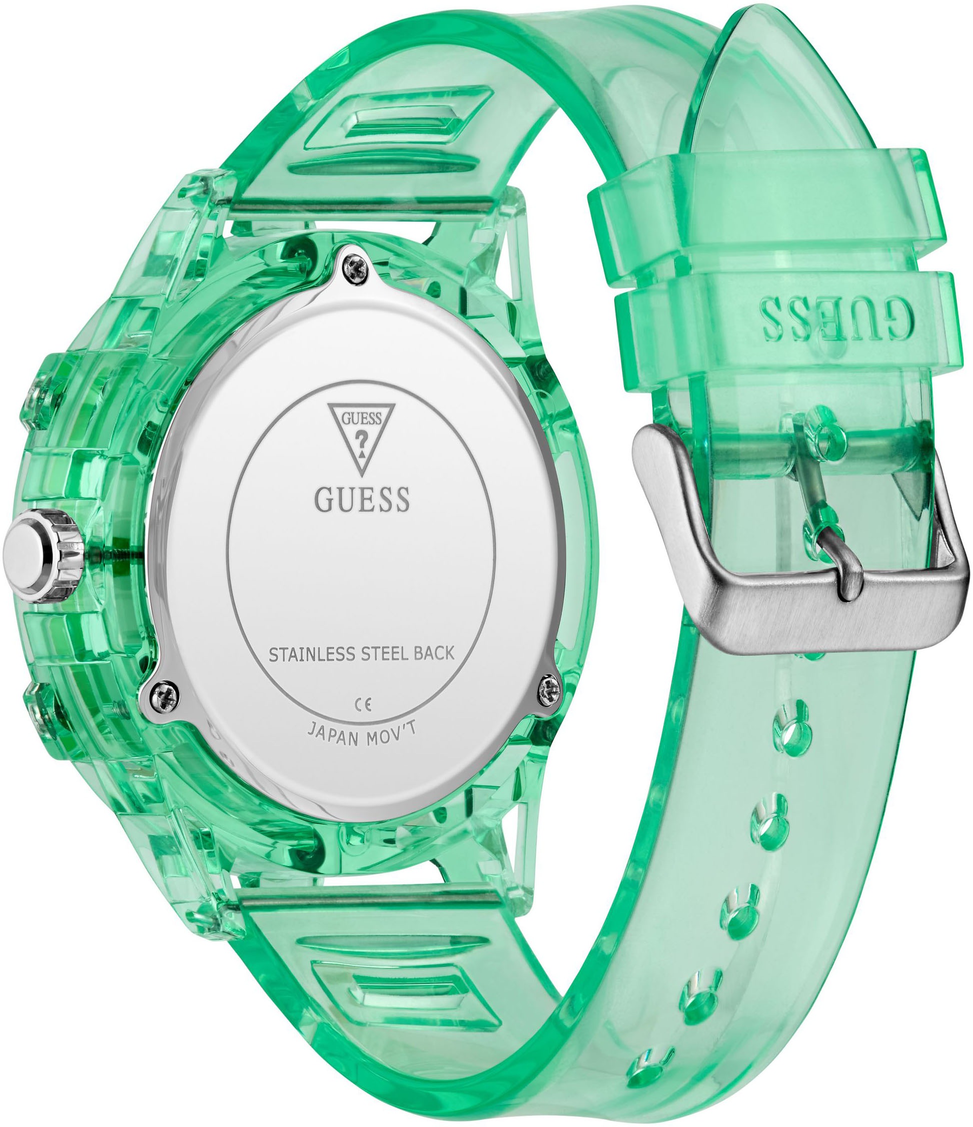 Guess Multifunktionsuhr »KING« Quarzuhr, Armbanduhr, Herrenuhr, Datum, Wochentag, Polyurethanarmband