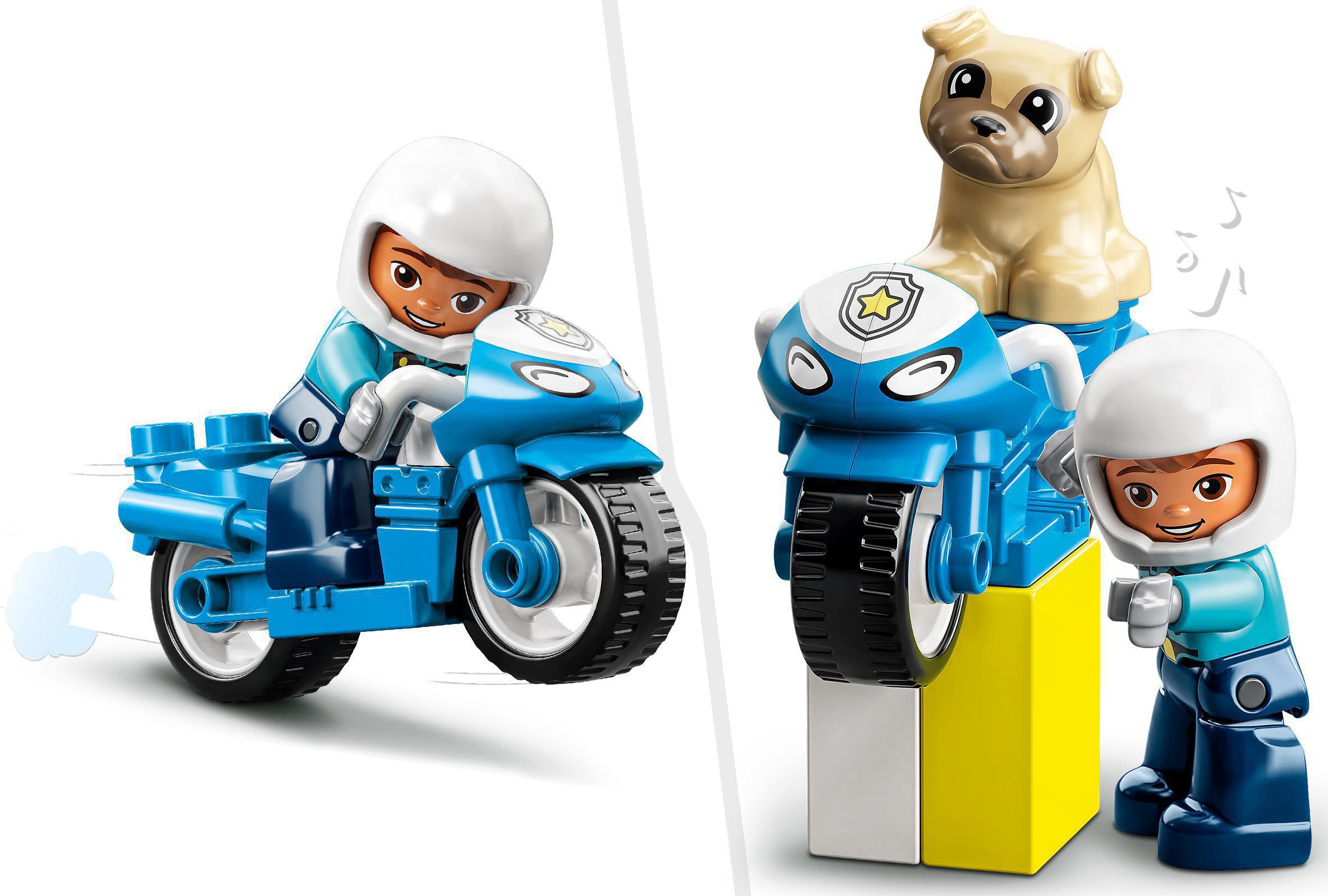 Europe LEGO® St.), Made LEGO® (10967), in Konstruktionsspielsteine (5 bei »Polizeimotorrad DUPLO«,