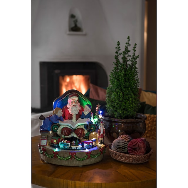 KONSTSMIDE Weihnachtsfigur »Weihnachtsdeko«, LED Szenerie Weihnachtsmann  mit Kindern und Zug bequem bestellen