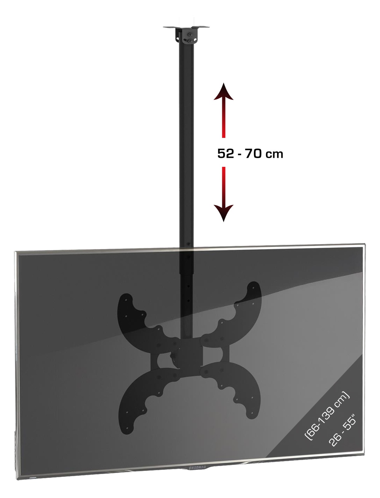 VCM TV-Deckenhalterung »TV Deckenhalterung B-DX 400 höhenverstellbar 52-70«