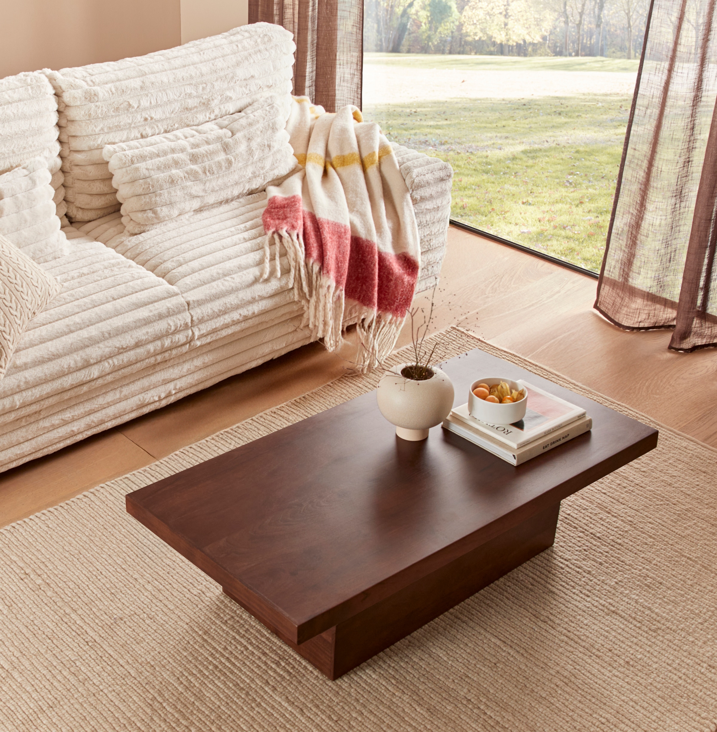 LeGer Home by Lena Gercke Sideboard »EMINA« Akazie Massivholz, 146cm Kommode, mit Soft-Close und Designgriffen