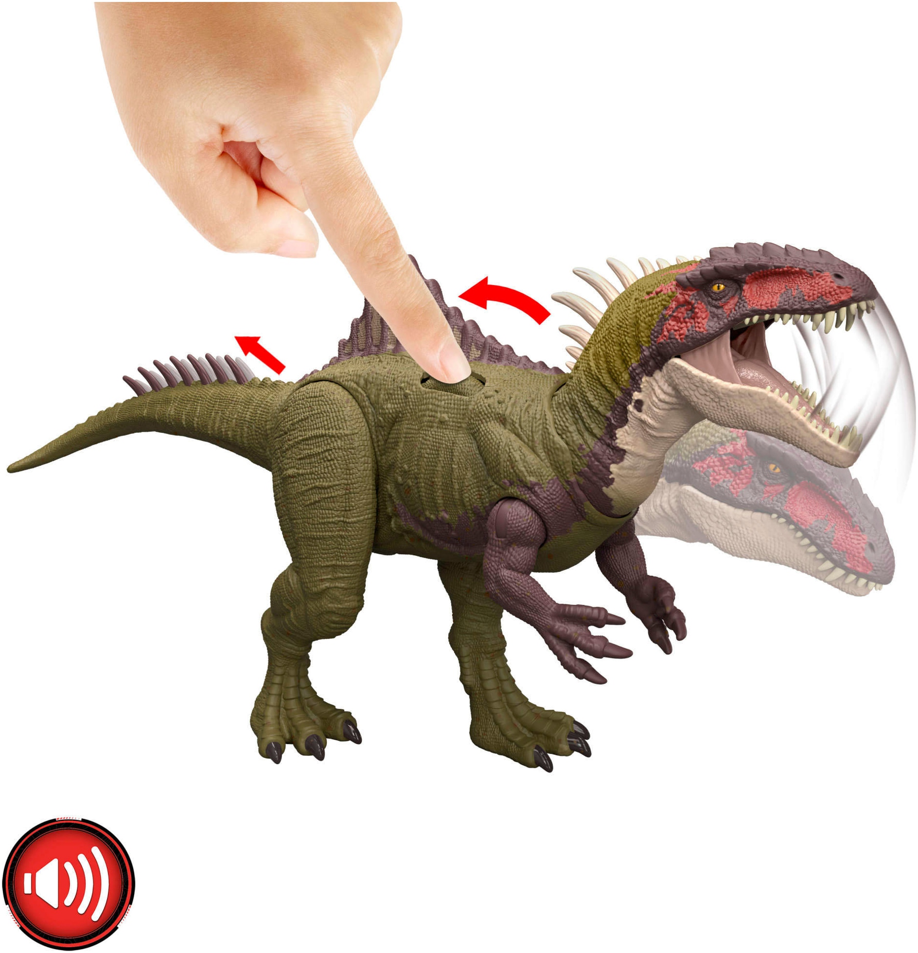 Mattel® Actionfigur »Jurassic World - Becklespinax«, mit Beißbewegungen und knurrenden Geräuschen