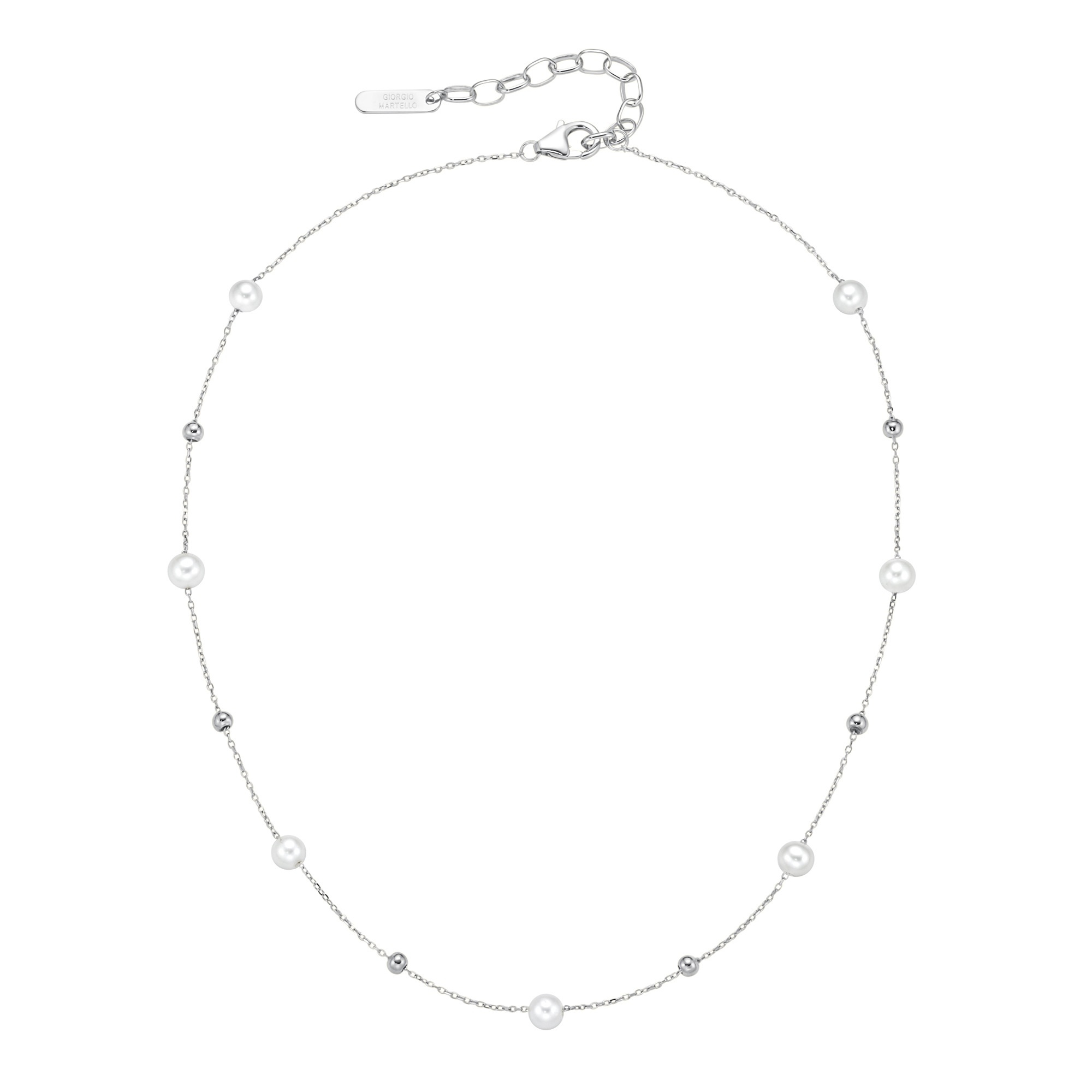 GIORGIO MARTELLO MILANO Collier »Collier mit Süßwasser-Perlen, Silber 925«
