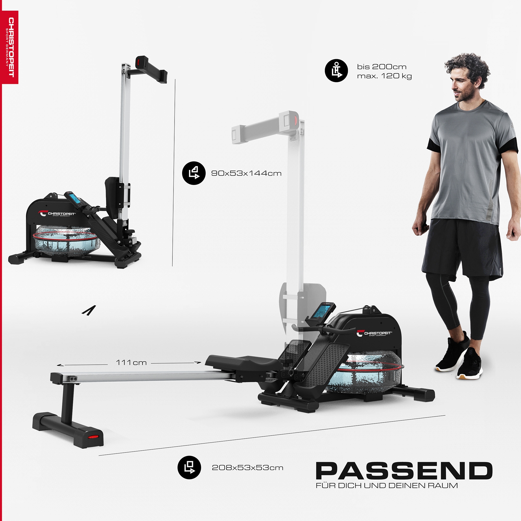 Christopeit Sport® Ruderzugmaschine »WP1500«, Rudermaschine