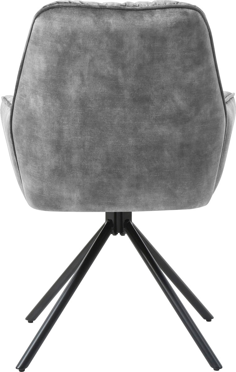 SalesFever Esszimmerstuhl »Ottawa Armlehnstuhl«, 1 St., Samtvelours, Esszimmersessel 360°Drehfunktion, Drehstuhl, Armlehnstuhl