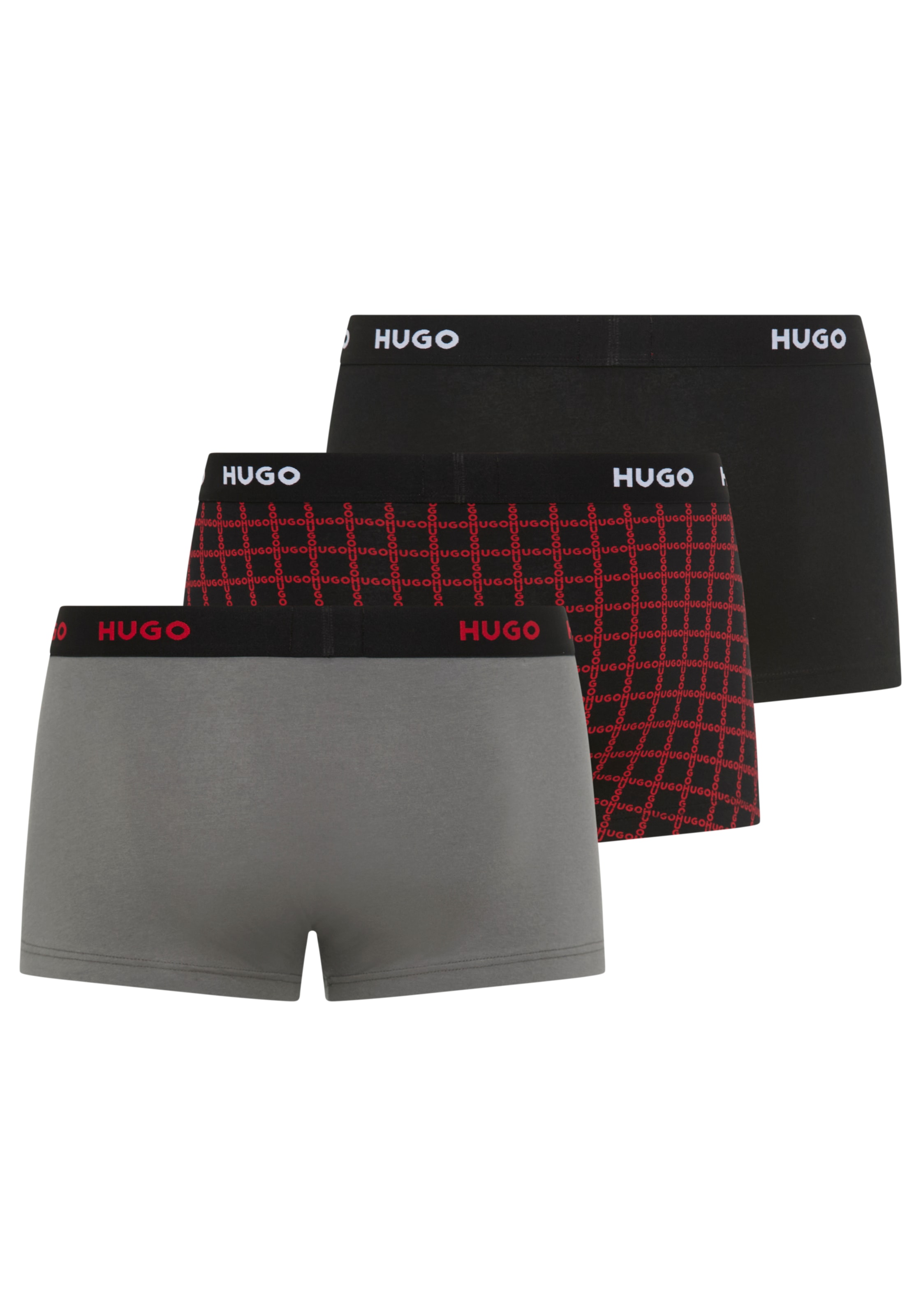 HUGO Underwear Trunk »TRUNK TRIPLET DESIGN« Packung, 3 Stk. mit Logobund