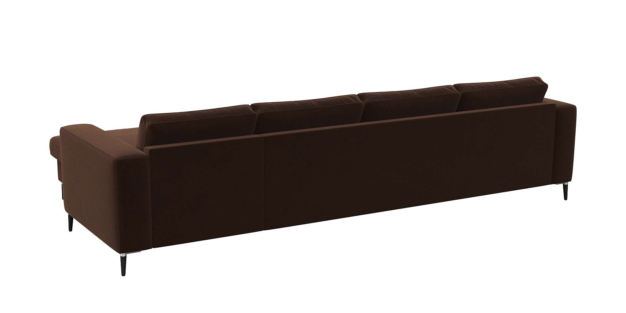 FLEXLUX Ecksofa »Fiore, super Sitzkomfort durch Kaltschaum im Sitz, L-Form«, breite Armlehnen, Füße Alu+schwarz