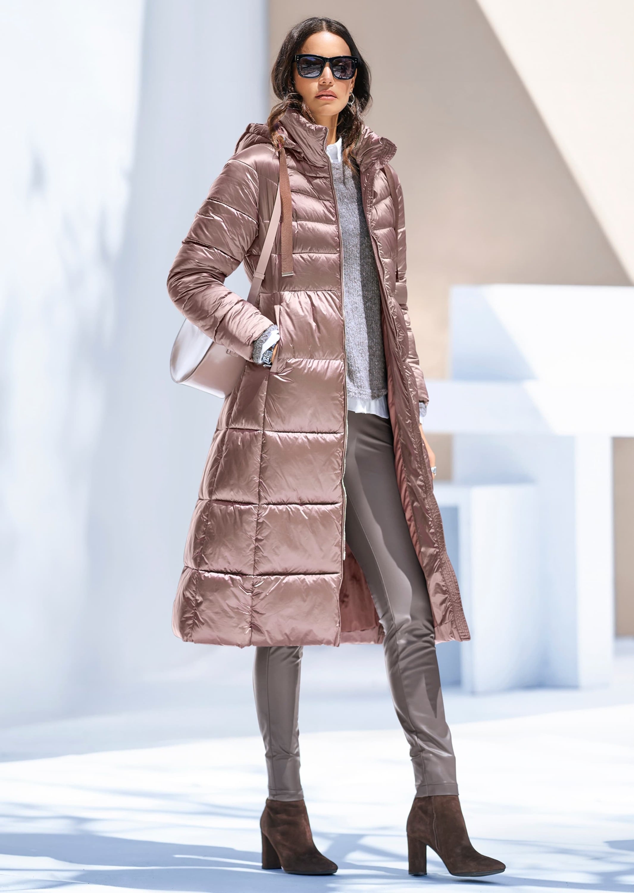 MADELEINE Leggings »Leggings Glanzvolle Stretch-Leggings in Leder-Optik«