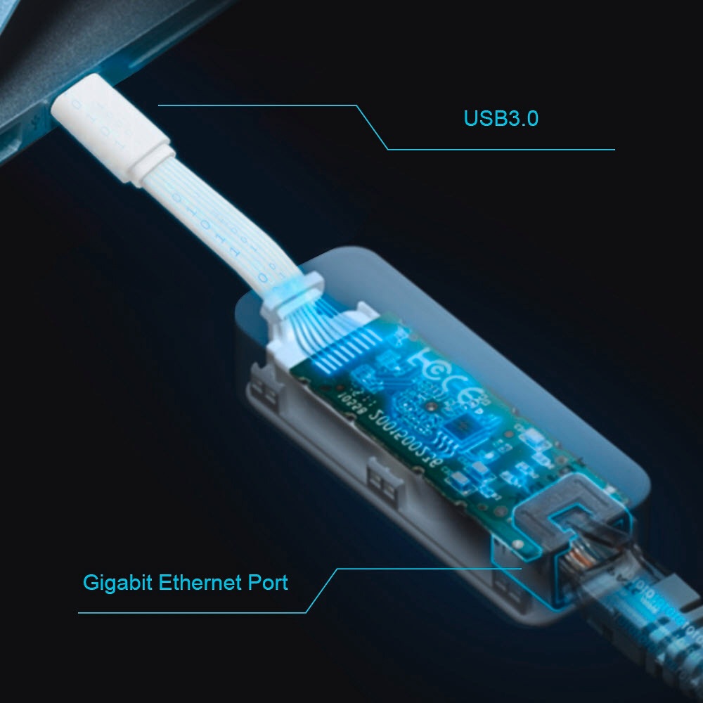 TP-Link Netzwerk-Adapter »UE300 USB-C 3.0 auf Gigabit Ethernet«