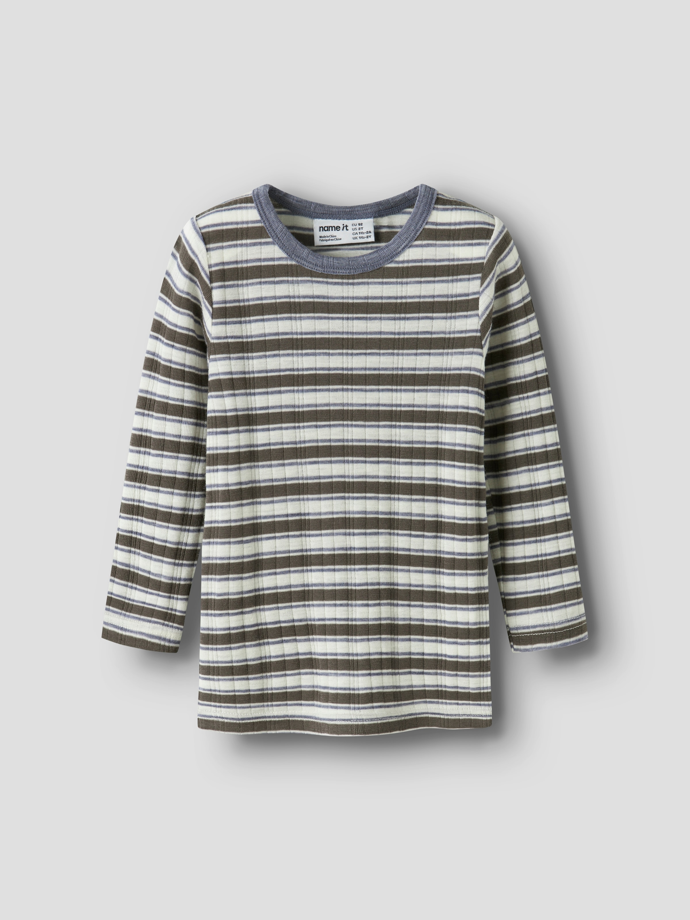 Name It Langarmshirt »NMMWANG WOOL NEEDLE LS TOP NOOS« Wolle, regular fit