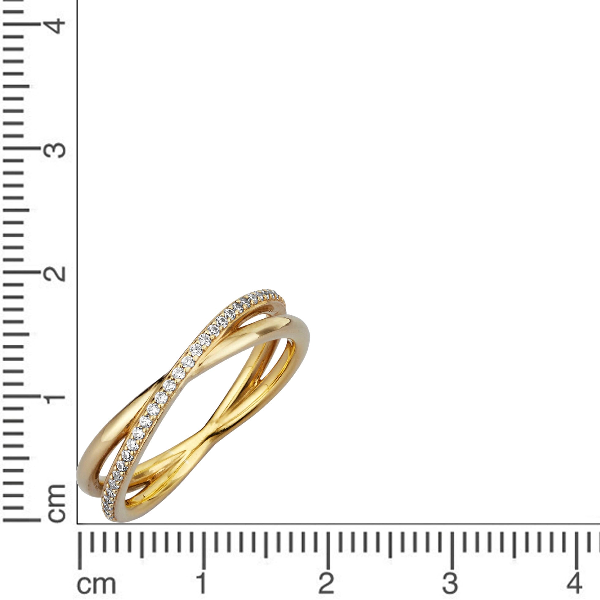 Firetti Fingerring »Schmuck Geschenk Silber 925 Damenring Ring Kreuz«, mit Zirkonia (synth.)