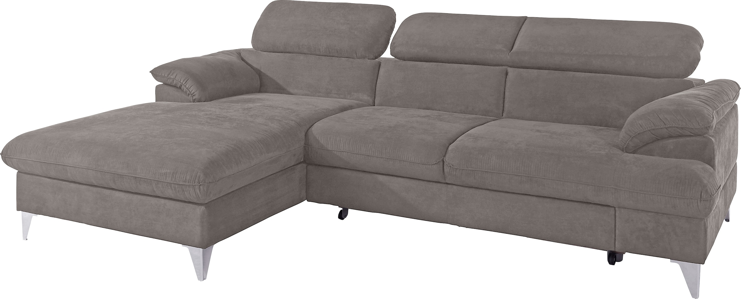 COTTA Polstergarnitur »Caluso«, (2 tlg.), Set: bestehend aus Ecksofa, Hocker, Ecksofa inkl. Kopfteilverstellung