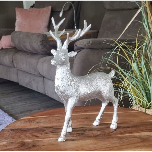 Ambiente Haus Tierfigur »Hirschfigur - stehend silber (H) 27cm« bequem  kaufen