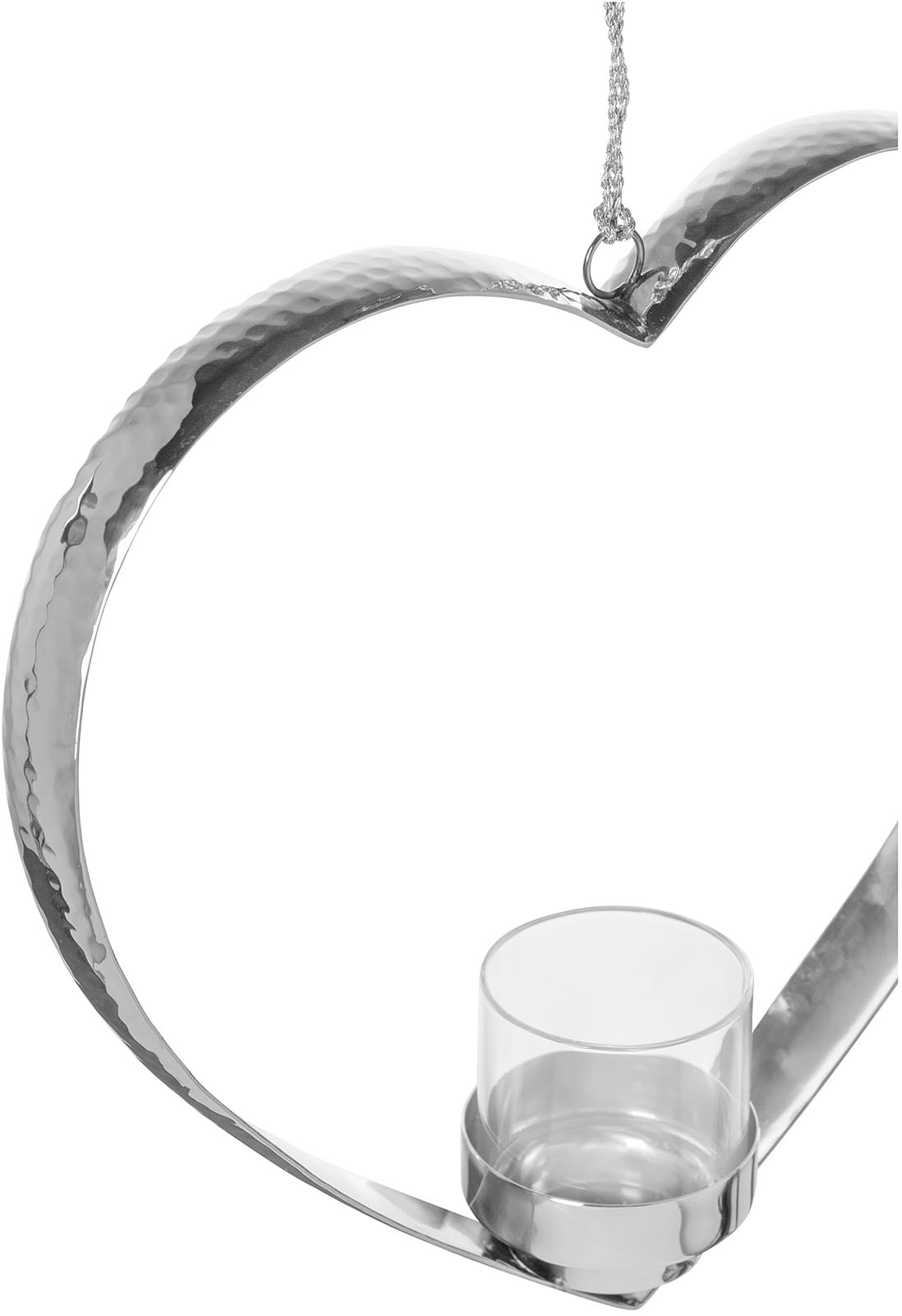 Fink Teelichthalter »DOREA« Herzform inkl. Glas, zum Aufhängen, Edelstahl