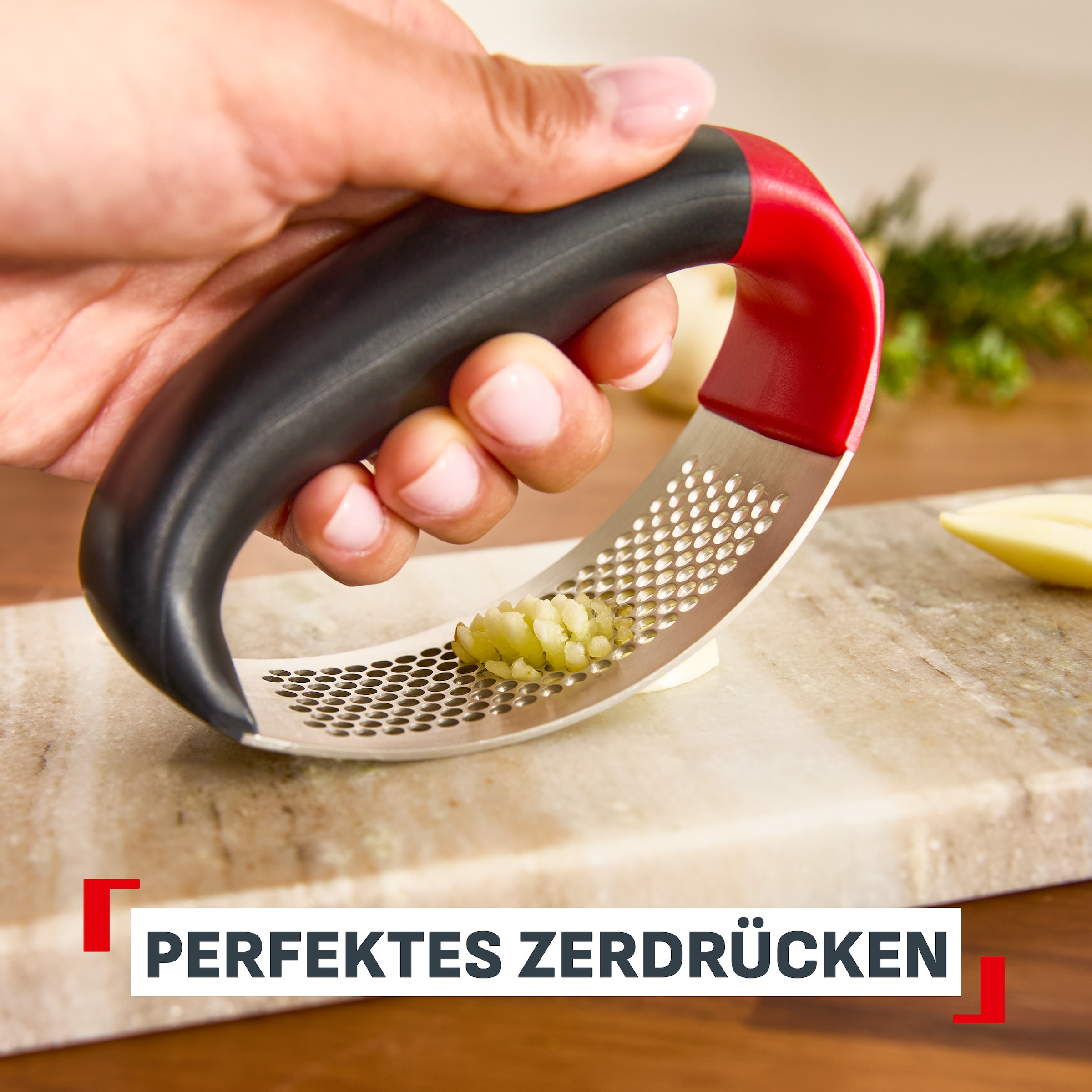 Tefal Knoblauchpresse »Ingenio+« hitzebeständig bis 230°C, spülmaschinenfest, verstärktes Nylon