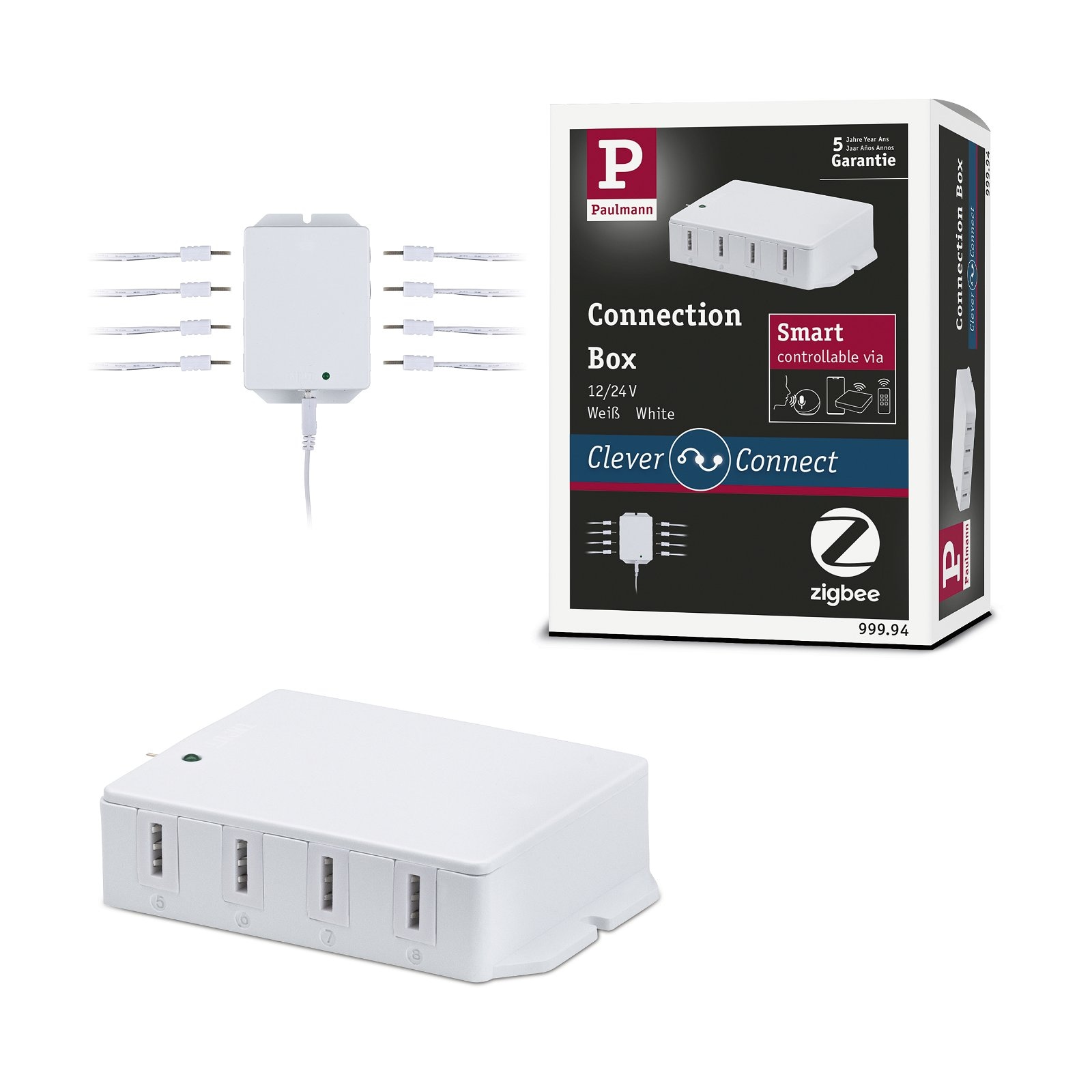 Paulmann Unterschrankleuchte »Clever Connect ZigBee Connection Box + Port 12V DC Weiß« 1 Stk. Tunable White