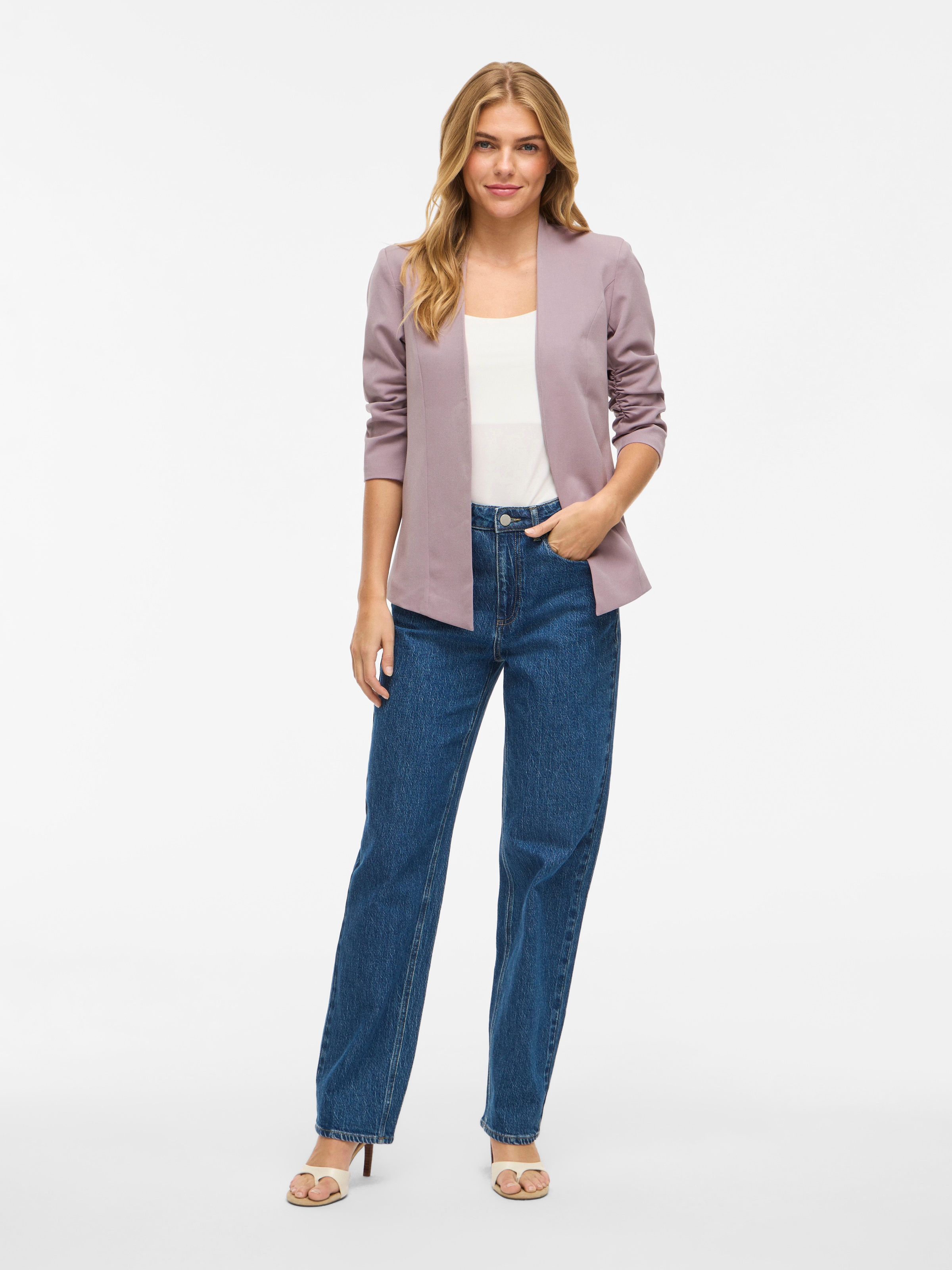 Vila Kurzblazer »VIHER NEW 3/4 BLAZER -NOOS« Materialmix, regular fit