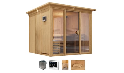 welltime Sauna »Artja«, (Set), naturbelassen, mit Ofen 9 kW ext. Steuerung kaufen