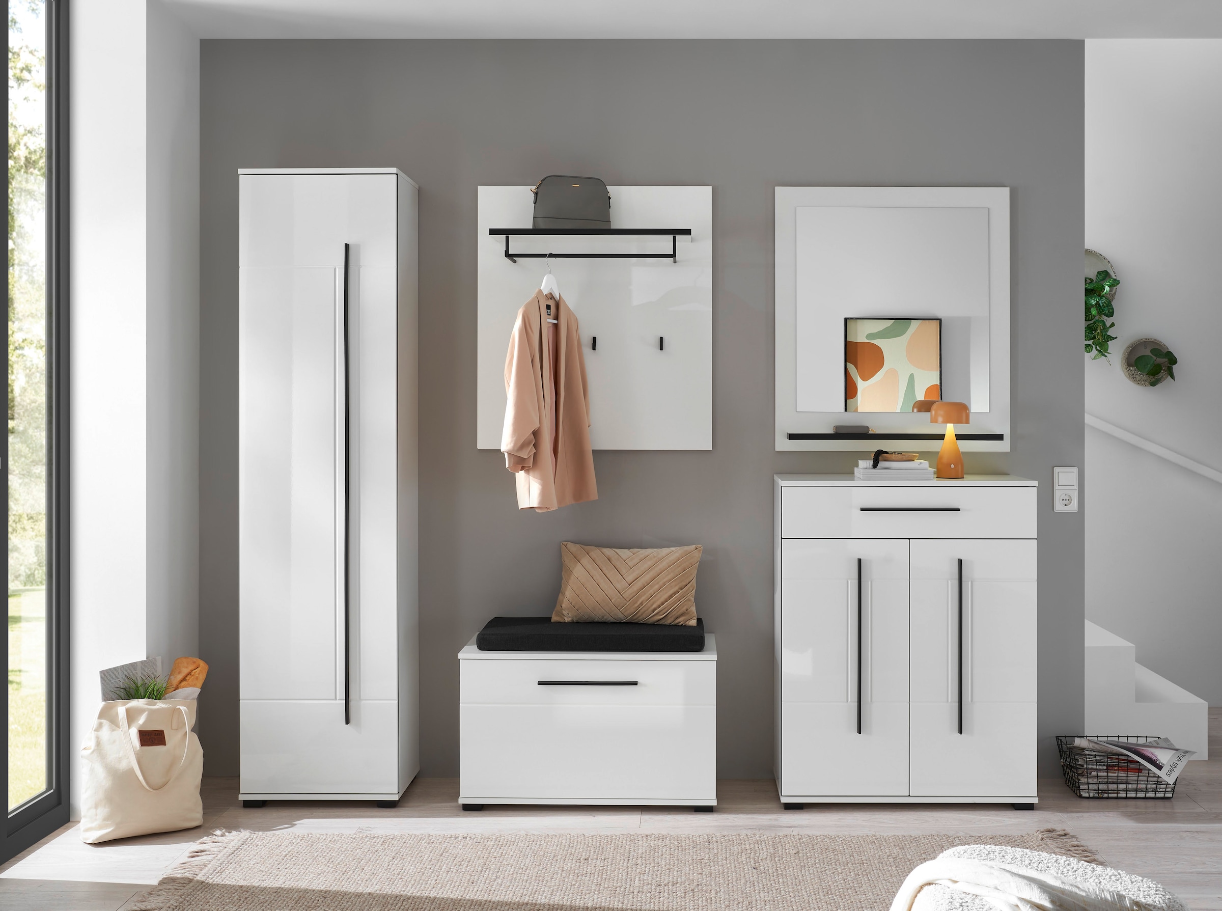 Home affaire Garderobenschrank »Cantara, moderner Schrank, Schuhschrank mit Stauraum« ausreichend Stauraum, vielseitig einsetzbar, 50 cm breit