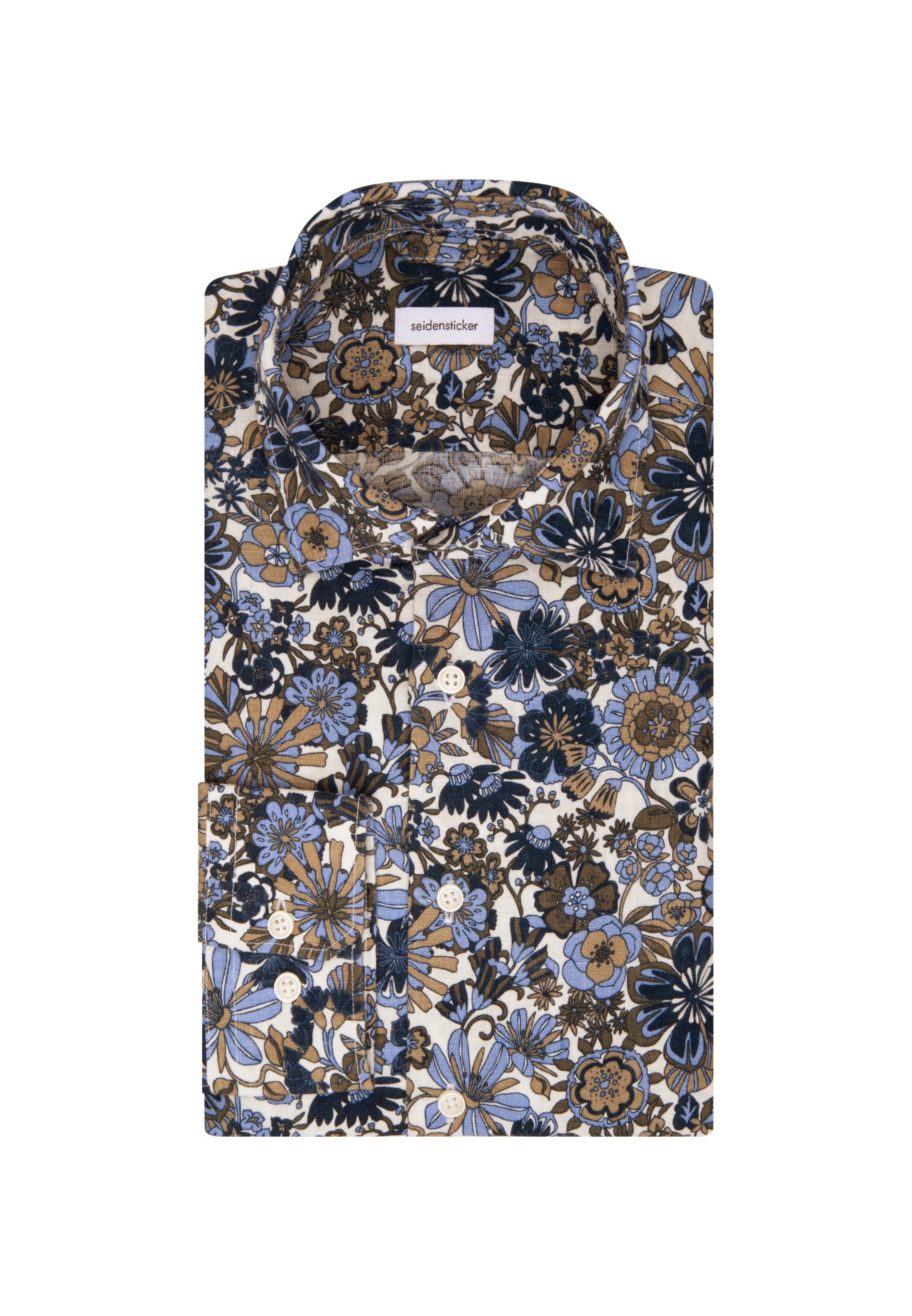 seidensticker Businesshemd »Shaped«, Shaped Langarm Kentkragen Floral