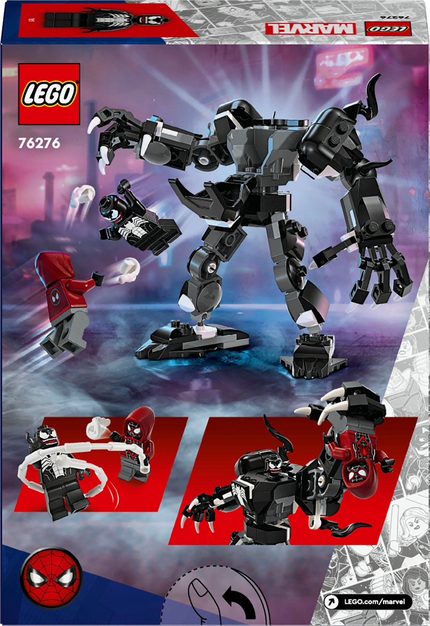 LEGO® Konstruktionsspielsteine »Venom Mech vs. Miles Morales (76276), LEGO Super Heroes«, (134 St.), Made in Europe