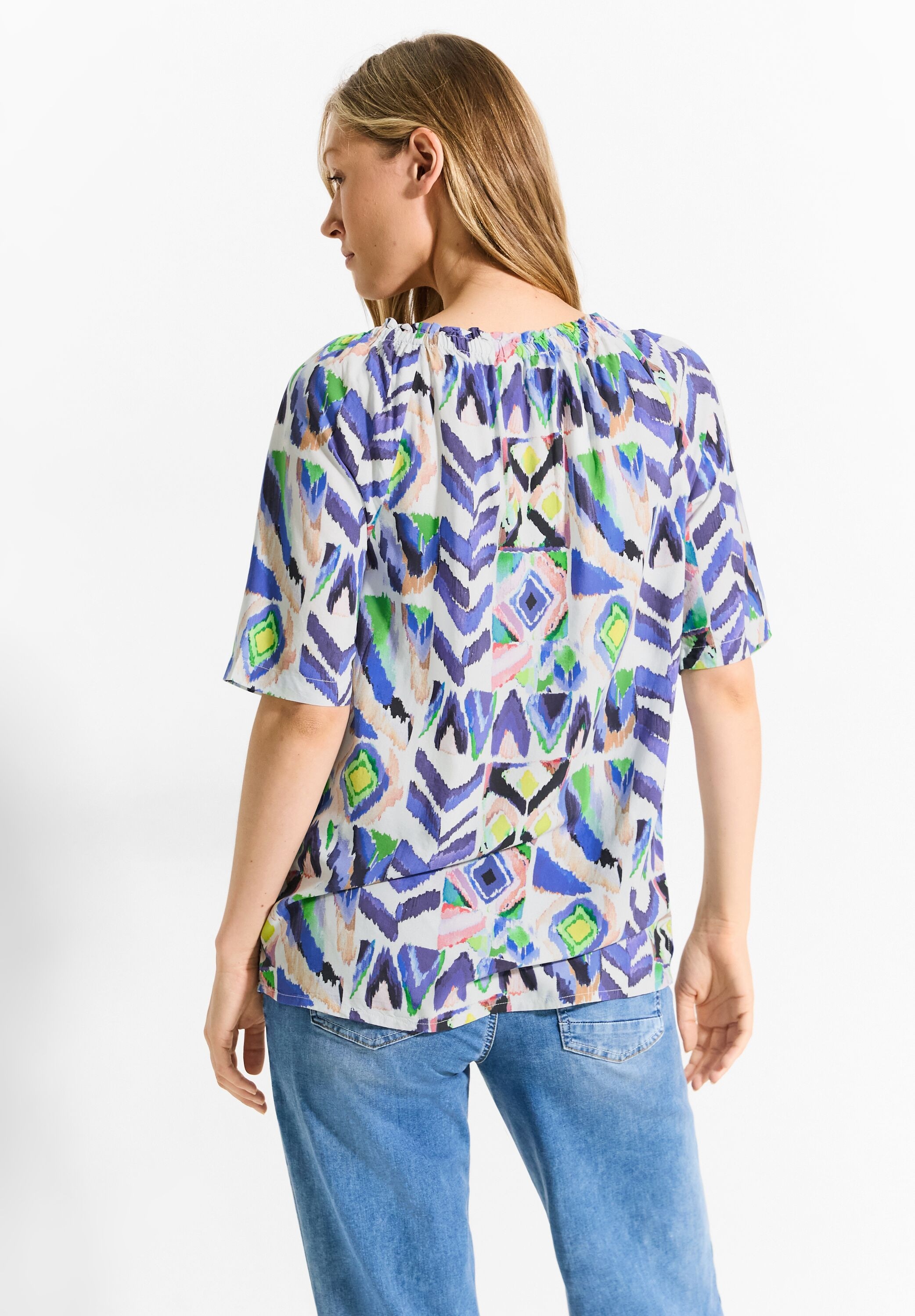 Cecil Kurzarmbluse, mit All-Over Print