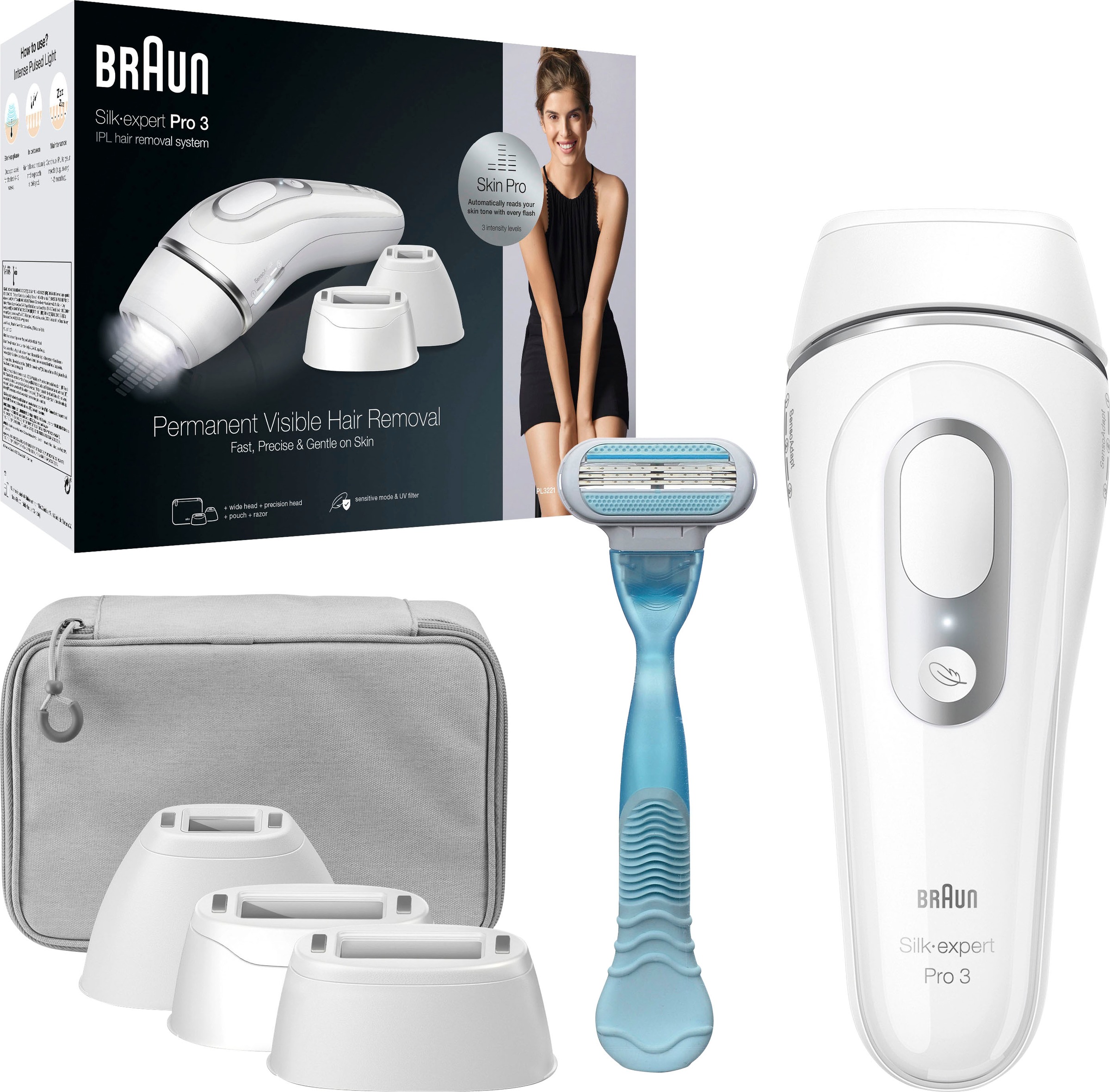 Braun IPL-Haarentferner »Silk-Expert Pro 3 PL3221 IPL«, 300.000 Lichtimpulse, Skin... kaufen