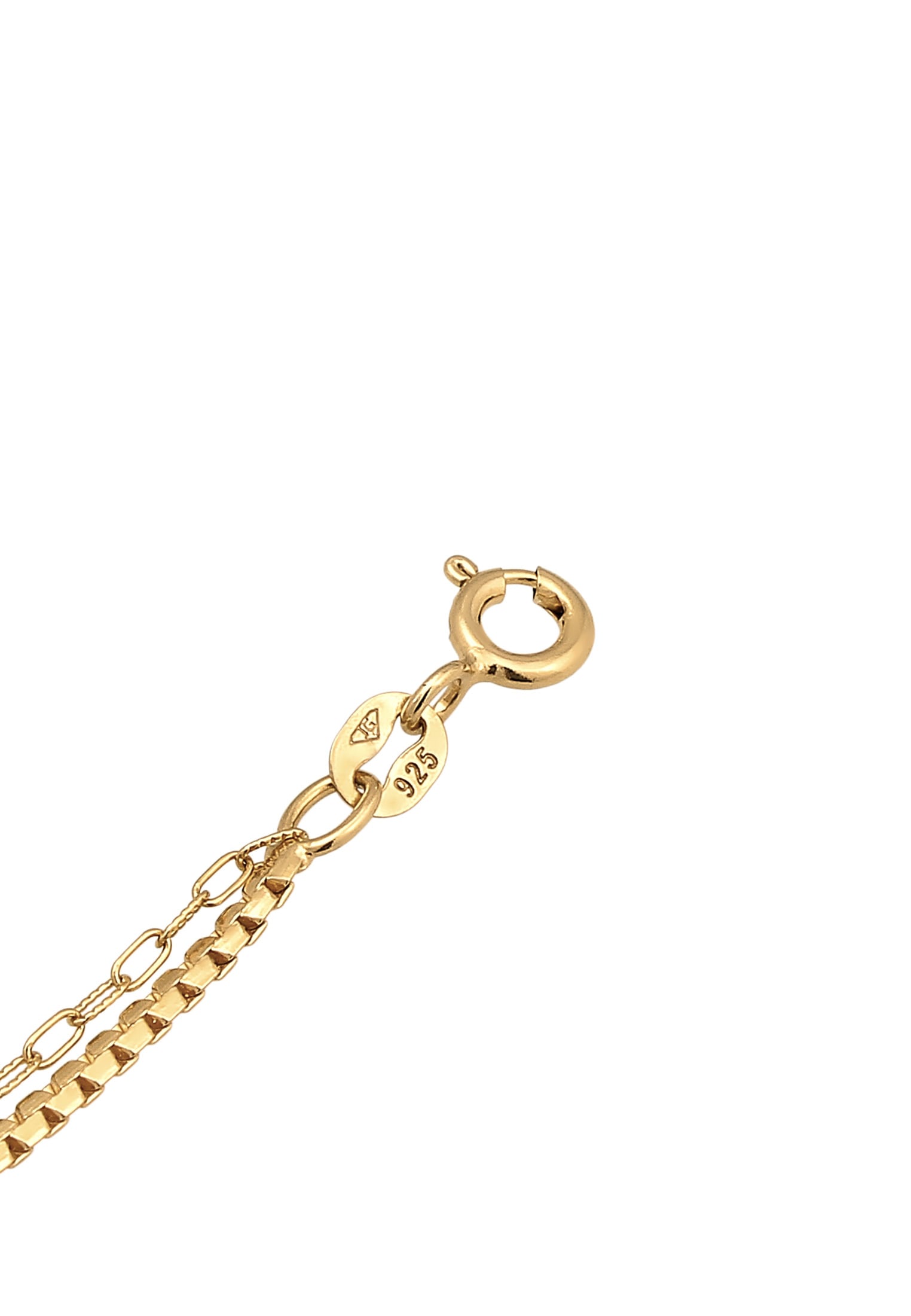 Elli Fußkette »Fußschmuck Schlangenkette Glieder Basic Layer 925 Silber«
