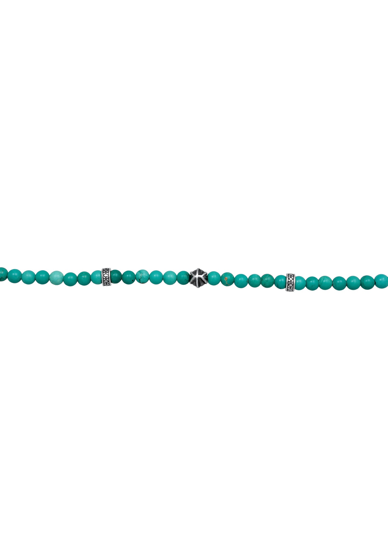 Kuzzoi Silberkette »Halskette Howlith Türkis Edelstein Perlen Beads 925 Silber«