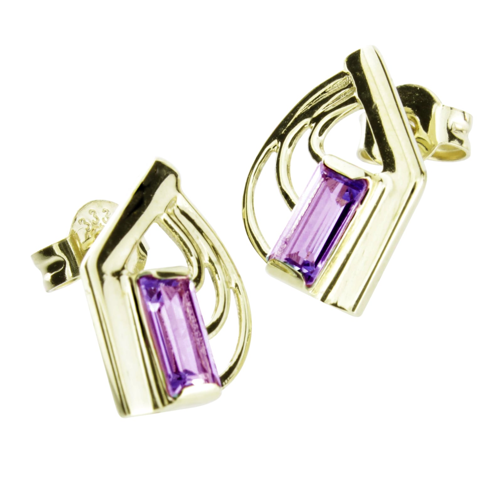 OSTSEE-SCHMUCK Paar Ohrstecker »- Mindy - Gold 333/000 - Amethyst«