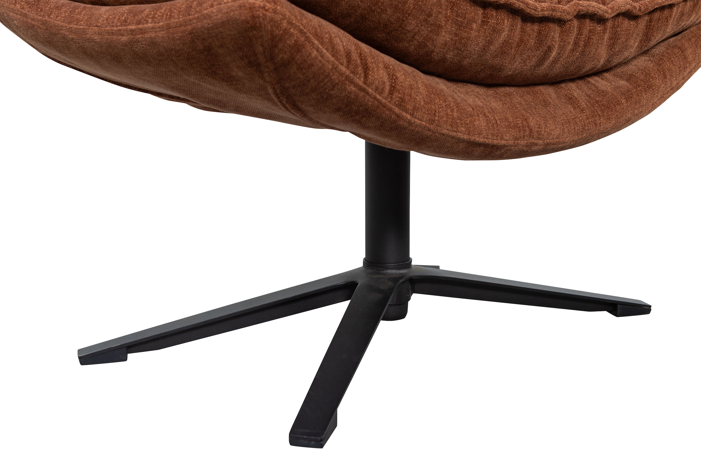WOOOD Drehsessel »Kube mit Drehmechanismus inkl. Hocker B 74 x T 89 x H 100 cm« Newt-Chenillebezug, Hohe Verschleißfestigkeit, Tragkraft 120 kg