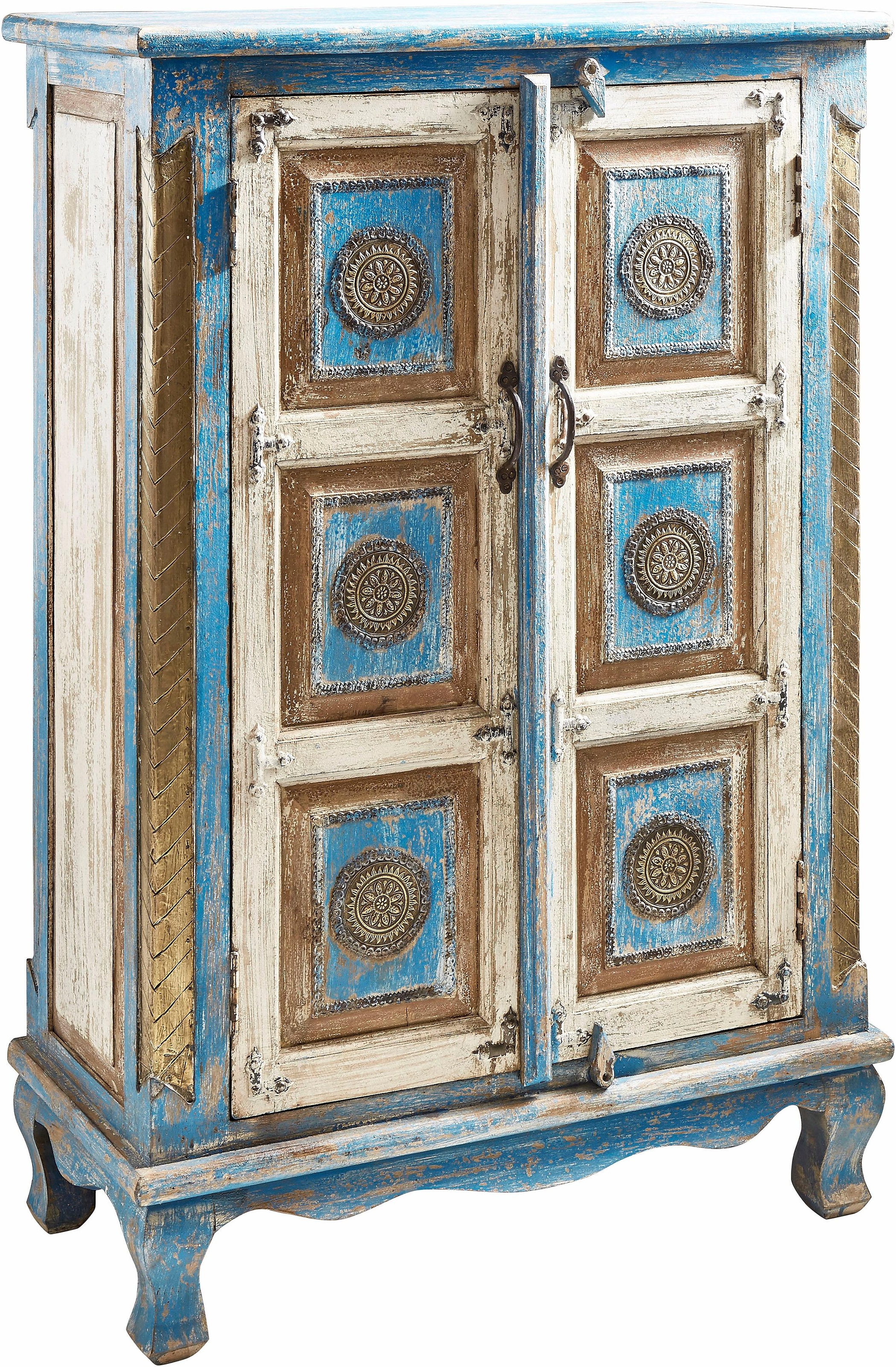 Home affaire Highboard, Stauraumschrank, Höhe 120 cm, mit aufwendiger Schnitzerei