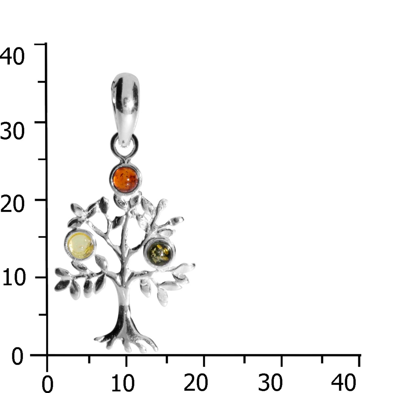 OSTSEE-SCHMUCK Kettenanhänger »- Lebensbaum - Silber 925/000 - Bernstein«