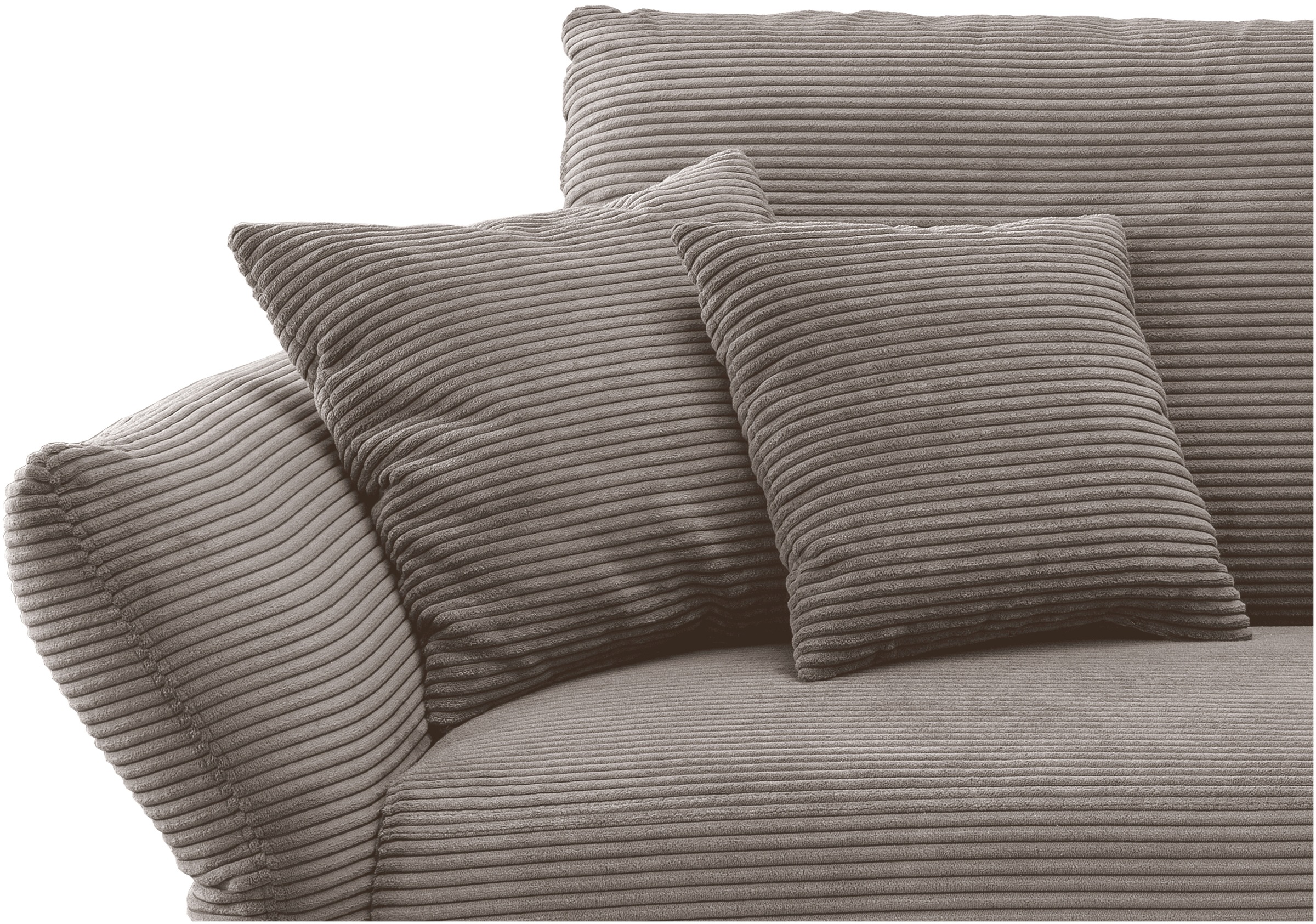 Home affaire Ecksofa »Lazio modern und bequem, schmale Armlehnen, tolle Detailverarbeitung« zwei verschiedene Fußfarben wählbar