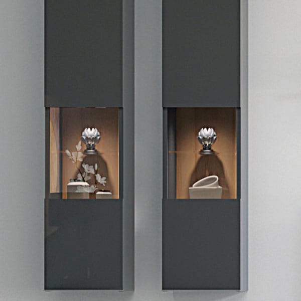 Places of Style Glasvitrine »Onyx«, hochwertig UV lackiert, mit Soft-Close-Funktion, Höhe 140cm