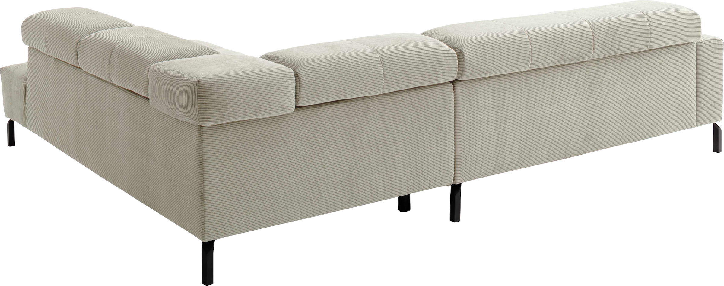 Places of Style Ecksofa »Cleveland, L-Form, incl. Kopfteilverstellung, Breite 276 cm«, wahlweise elektrischer Sitzvorzug