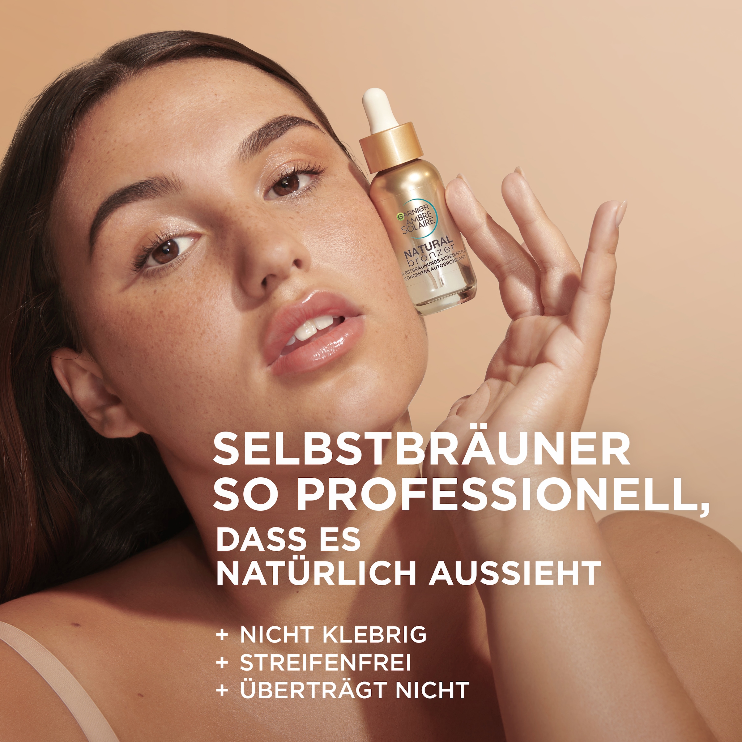 GARNIER Selbstbräunungskonzentrat »AMBRE SOLAIRE NATUTRAL BRONZER« Gel-Textur, für das Gesicht, dermatologisch kontrolliert