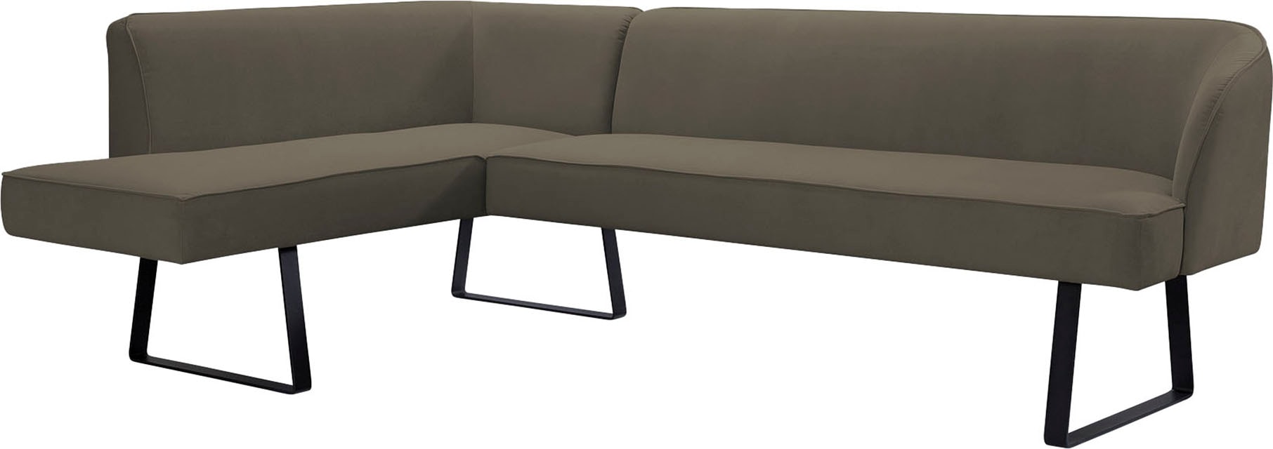 exxpo - sofa fashion »Americano«, und verschiedenen Bezug Metallfüßen, Keder Qualitäten Eckbank auf bestellen Rechnung in mit