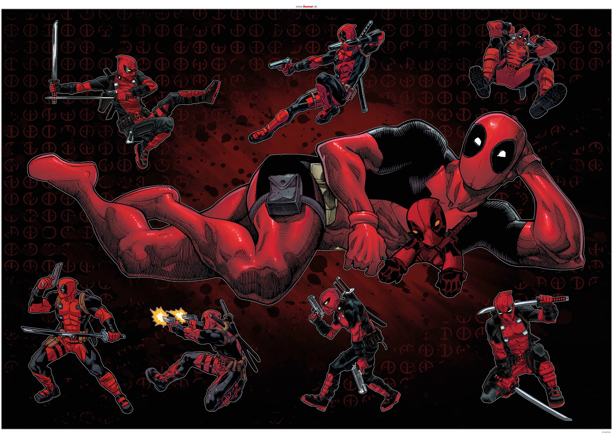 Komar Wandtattoo »Deadpool Garantie St.), (Breite Höhe), (8 x kaufen cm online selbstklebendes mit Wandtattoo 100x70 | Posing«, 3 Jahren XXL