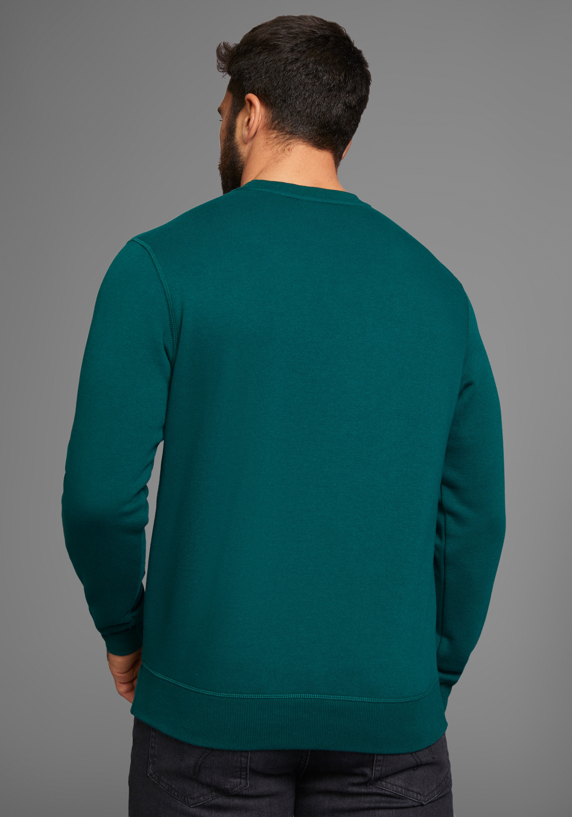 Man's World Sweatshirt Langarm,  Basic-Stil,  unifarben,  Rundhalsausschnitt