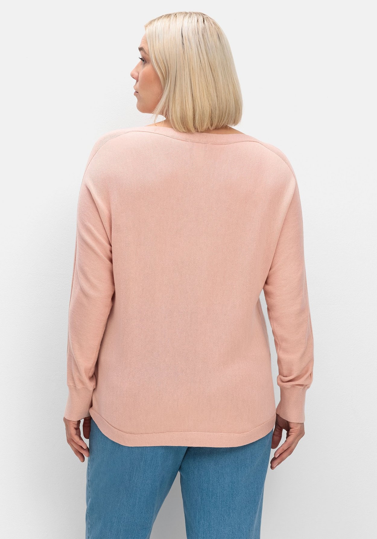 Sheego Strickpullover »Pullover mit U-Boot-Ausschnitt«